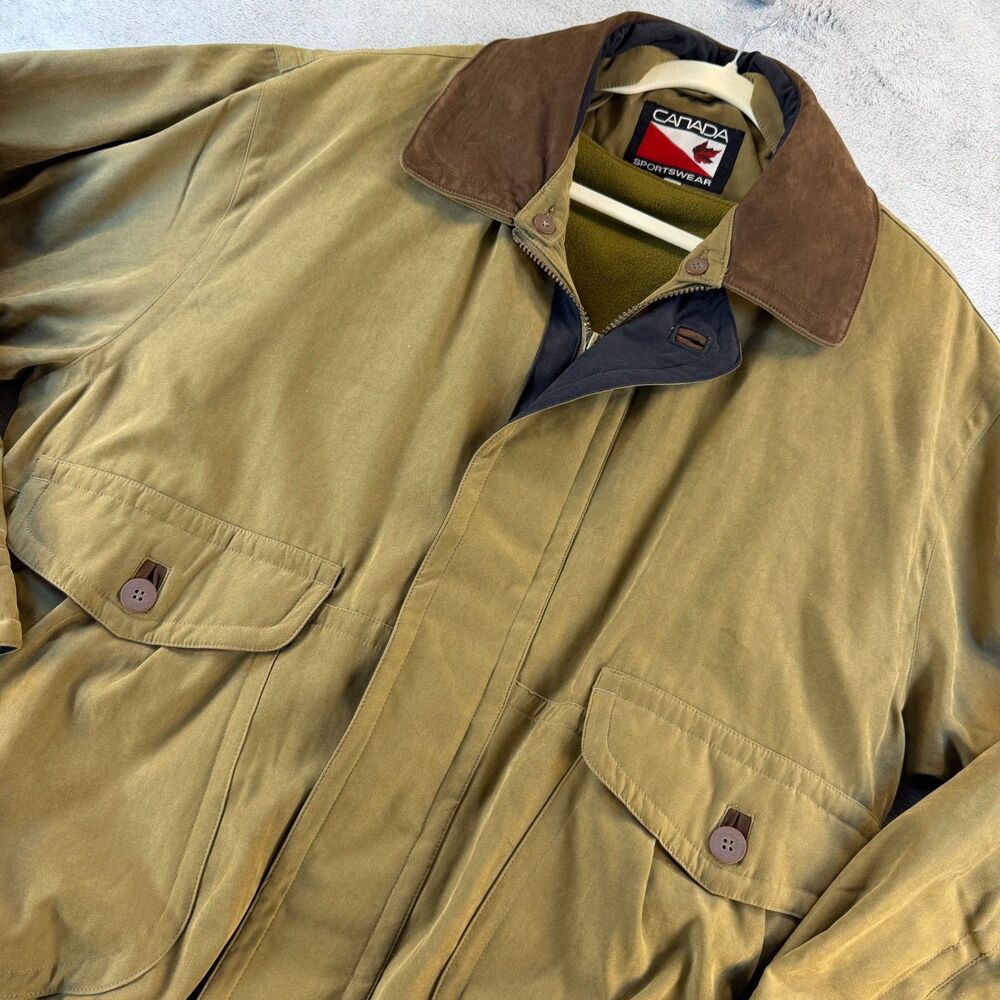 Canada Sportswear Jacket Men’s Large  Collar Bomber Coat